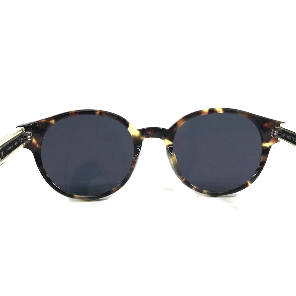 Bottega Veneta Sunglasses BV0006O 004 Gray Tortoise Frames with Dark Gray Lenses